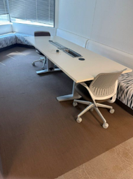 [#C6-9] 2 PIECE CONFERENCE TABLE - 36"W X 96"L  (WHITE TOP)