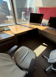[#E9-38] 30"D X 42" WOOD DESK RETURN