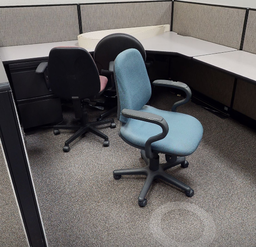 [#B13-6] Blue Task Chair