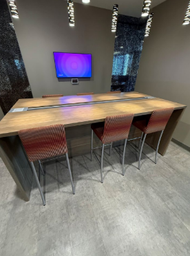 [#C2-65] WOOD HI TOP CAFÉ TABLE 48"W X 96"L