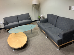 [#B6-501] BLUE LOVE-SEAT COUCHES