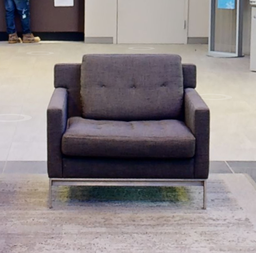 [#B12-12] Brown lounge chair