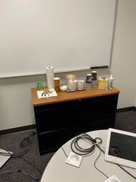 [#D18-81] Cabinet - Metal 2-Drawer, Black