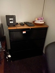 [#D18-84] Cabinet - Metal 3-Drawer, Black