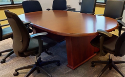 [#D14-16] Medium conference table, wood