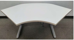 [#E10-1] Ergo, Desk, KI, 48 Elec Corner,White, base included
