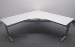 [#E10-11] Ergo, Desk, KI, Elec 24x66x66x24 Top, White, *w/ base