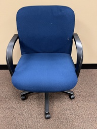 [#B13-Picture #1] Blue Cloth Task Chair with arms