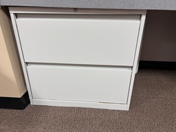[#D6-Picture #10] White color 2 Drawer Lateral Cabinets