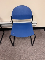 [#B8-Picture #14] Blue color stackable chairs without arms
