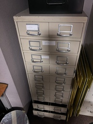 [#D13-Picture #25] Tan Color Vertical 10 drawer file cabinet