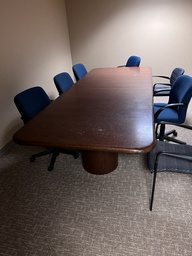 [#C6-Picture #44] Brown Color Wooden Confernce Room Table (top is 2 pieces)