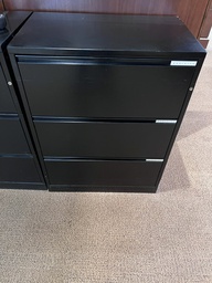 [#D8-Picture #61] Black 3 drawer lateral file cabinets