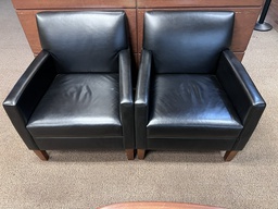 [#B9-Picture #70] Black Leather lounge chairs