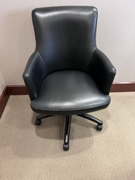 [#B5-Picture #76] Black leather conference room chairs
