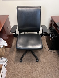 [#B13-Picture #86] Black leather task chair