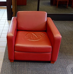 [#B12-5] Red lounge chair