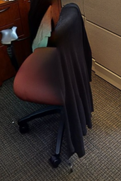 [#B12-10] Red task chair no arms