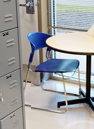 [#B4-7] Blue cafe chairs
