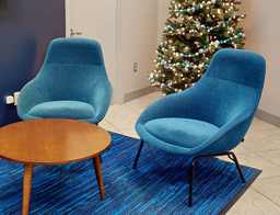 [#B12-6] Blue lounge chair