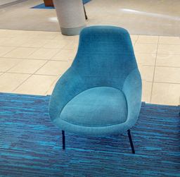 [#B12-5] Blue lounge chair