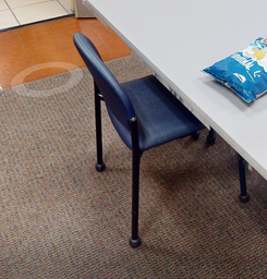 [#B4-9] Blue cafe chair