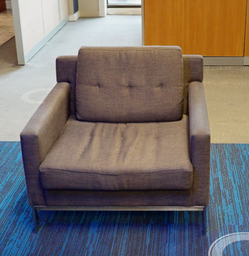 [#B12-6] Brown lounge chair
