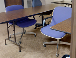 [#B5-9] Blue hard schell mobile chair