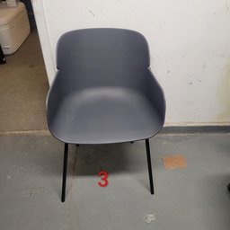 [#B12-3] Molded Shell Arm Chair Dark Gray