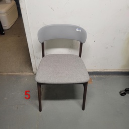 [#B9-5] Light Gray Fabric Dining Chair