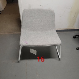 [#B8-16] Light Gray and Balck Woven Fabric Rocker