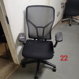[#B13-22] Dark Gray Mesh with Black Cushion Task Chair