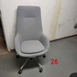[#B12-26] Black and Gray Square Patterned High Back