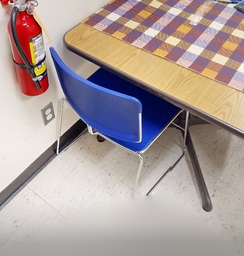 [#B4-9] Blue cafe chair