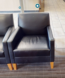 [#B12-6] Black lounge chair