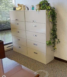 [#D12-29] Filing cabinet - metal, 5 drawer
