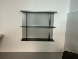 [#E8-1232] Private office floating shelves 
