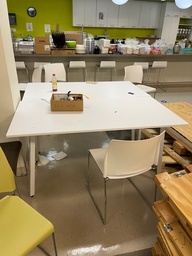 [#C5-12] Rectangular White Table, 60 x 30