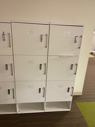 [#D17-7] White Lockers (in columns of 3)