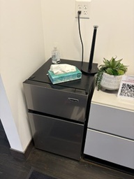 [#G9-21] Gray mini fridge
