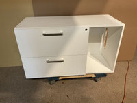 [#D5-56] White side cabinet- right (credenza)