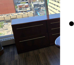 [#D6-14] Wood 2 Drawer File Cabinet
