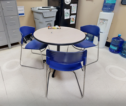 [#B4-7] Blue Cafe chair