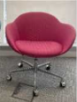 [#B12-4] AC Forster Armchair
Dark pink upholstery
5-Star chromed base on castors