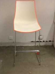 [#B4-11] Pedrali High Stool
Plastic seat and back shell
Front colour: White
Back colour: Orange