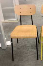 [#B4-13] AC Forster Stackable Chair
Plywood seat and back
Black metal seat frame