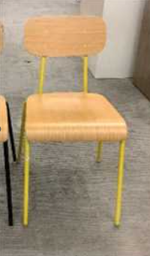 [#B4-14] AC Forster Stackable Chair
Plywood seat and back
Yellow metal seat frame