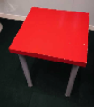 [#C11-19] Square Side Table
Red MFC top
Light grey metal 4-Legs base