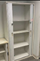 [#D21-26] Tall Roller Shutter Door Cabinet
Adjustable shelves x3
White steel finish
