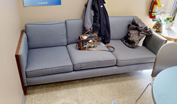 [#B7-6] 3 seat blue couch